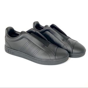 Adidas black slip-on sneakers